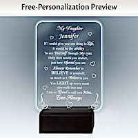 Illuminated Glass Plaque Personalized For Daughters