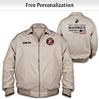 USMC Men's Windbreaker Jacket Personalized With Name