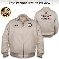 U.S. Navy Armed Forces Personalized Men's Jacket