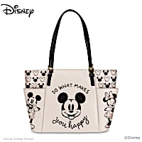 Disney's Mickey Mouse And Minnie Mouse "Happiness" Handbag