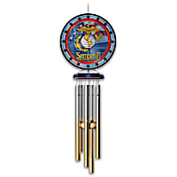 U.S. Marine Corps Indoor/Outdoor Stained-Glass Wind Chime