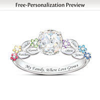 My Family, Blooming With Love Personalized Ring