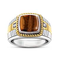 5-Carat Genuine Tiger's Eye Legacy Of Strength Ring