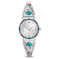 3.5-Carat Genuine Turquoise Southwest Women's Watch
