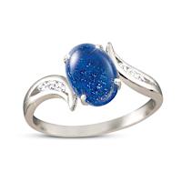 2-Carat Lapis Lazuli Blue Bliss Genuine Gemstone Ring