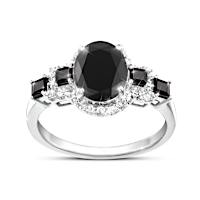 Over 2 Carats Genuine Onyx Midnight Magic Gemstone Ring
