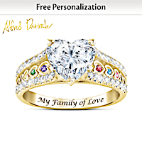 Alfred Durante Genuine Birthstones & Topaz Personalized Ring