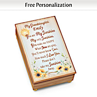 My Granddaughter, You Are My Sunshine Personalized Music Box