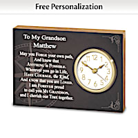 My Grandson, My Blessing Personalized Clock