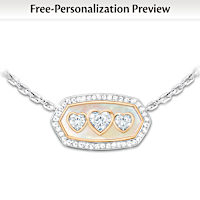 Genuine Topaz Always My Daughter Personalized Necklace