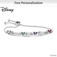 Disney Magic Of Family Birthstone Sculpted Name Bracelet