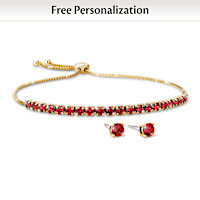 4-Carat Birthstone One And Only You Bracelet & Earrings Set