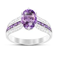 2-Carat Genuine Gems Majestic Radiance Amethyst Ring