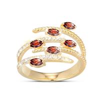 35 Genuine Gems: Genuine Garnet Lustrous Elegance Ring