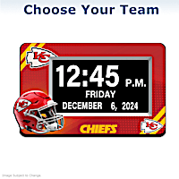 NFL Easy-Read Full Disclosure LED Clock: Choose A Team