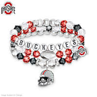 Ohio State Beaded Bracelet Set