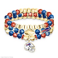 Buffalo Bills Beaded Bracelet Set