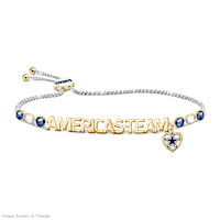 1.5-Carat Crystal Dallas Cowboys Fan Cheer Bracelet