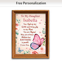 Daughter, You Light Up My Life Personalized Frame
