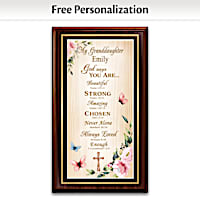 My Granddaughter, God Says You Are Personalized Wall Decor