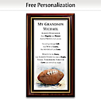 My Grandson Football Personalized Wall Decor