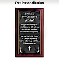 A Prayer For My Grandson Personalized Wall Decor