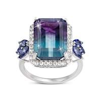 9-Carat Genuine Fluorite Tranquil Harmony Ring