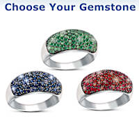 1-Carat Precious Gemstones: Decadence Genuine Gemstone Ring