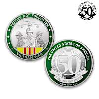Vietnam Veteran Heroes 50th Anniversary Challenge Coin