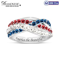 America The Beautiful Diamonesk Ring