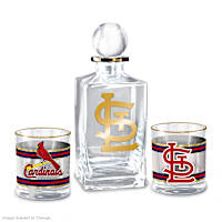 St. Louis Cardinals Three-Piece Glass Decanter Set