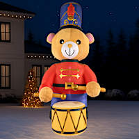 15-Foot-Tall Inflatable Drummer Bear With Lights And Motion
