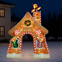 Lighted Inflatable Gingerbread House With Digital Countdown