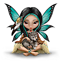 Jasmine Becket-Griffith Mystical Fairy With Wolf Figurine