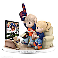 Denver Broncos Porcelain Figurine With Fans, TV & Pup