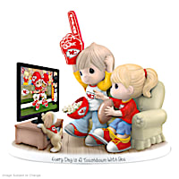 Kansas City Chiefs Porcelain Figurine With Fans, TV & Pup