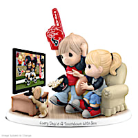 Houston Texans Porcelain Figurine With Fans, TV & Pup