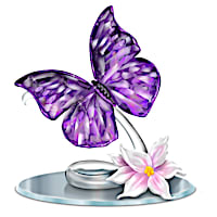 Blake Jensen Crystalline Butterfly Figurine With Mirror Base