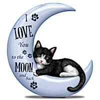 Blake Jensen "I Love You To The Moon And Back" Cat Figurine
