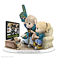 Jacksonville Jaguars Porcelain Figurine With Fans, TV & Pup