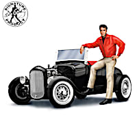 1:18-Scale Ford Model A Sculpture With Elvis Figure