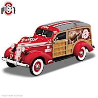 1:18-Scale Ohio State Buckeyes Woody Wagon Sculpture