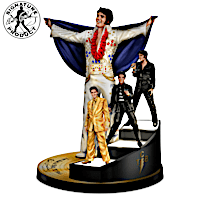 Elvis Sculpture With Lighted Staircase & Swarovski Crystals