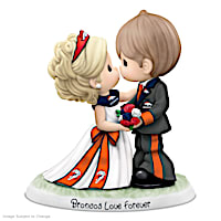 Broncos Love Forever Porcelain Wedding Couple Figurine