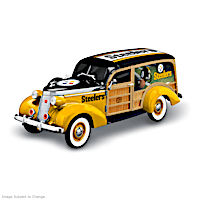 Cruising To Victory Steelers Woody Wagon Sculpture