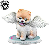 Boo Leaves Paw Prints On Our Hearts Figurine