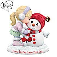 Precious Moments Snowman Friendship Figurine With Bell