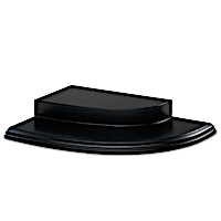 Two-Tiered Black Wooden Display For Collectible Figurines