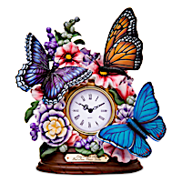 Lena Liu Remembrance Butterfly Mantel Clock