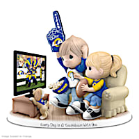Los Angeles Rams Porcelain Figurine With Fans, TV & Pup